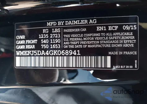 2016 Smart Fortwo Passion z USA, uszkodzony, nr VIN WMEFJ5DA4GK068941